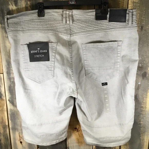 Steve’s Jeans denim distressed jean shorts men’s waist size 46 NWT - Picture 2 of 12